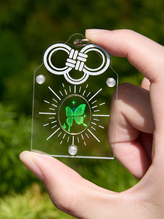 Holographic Butterfly Omamori | Handmade Dream Amulet