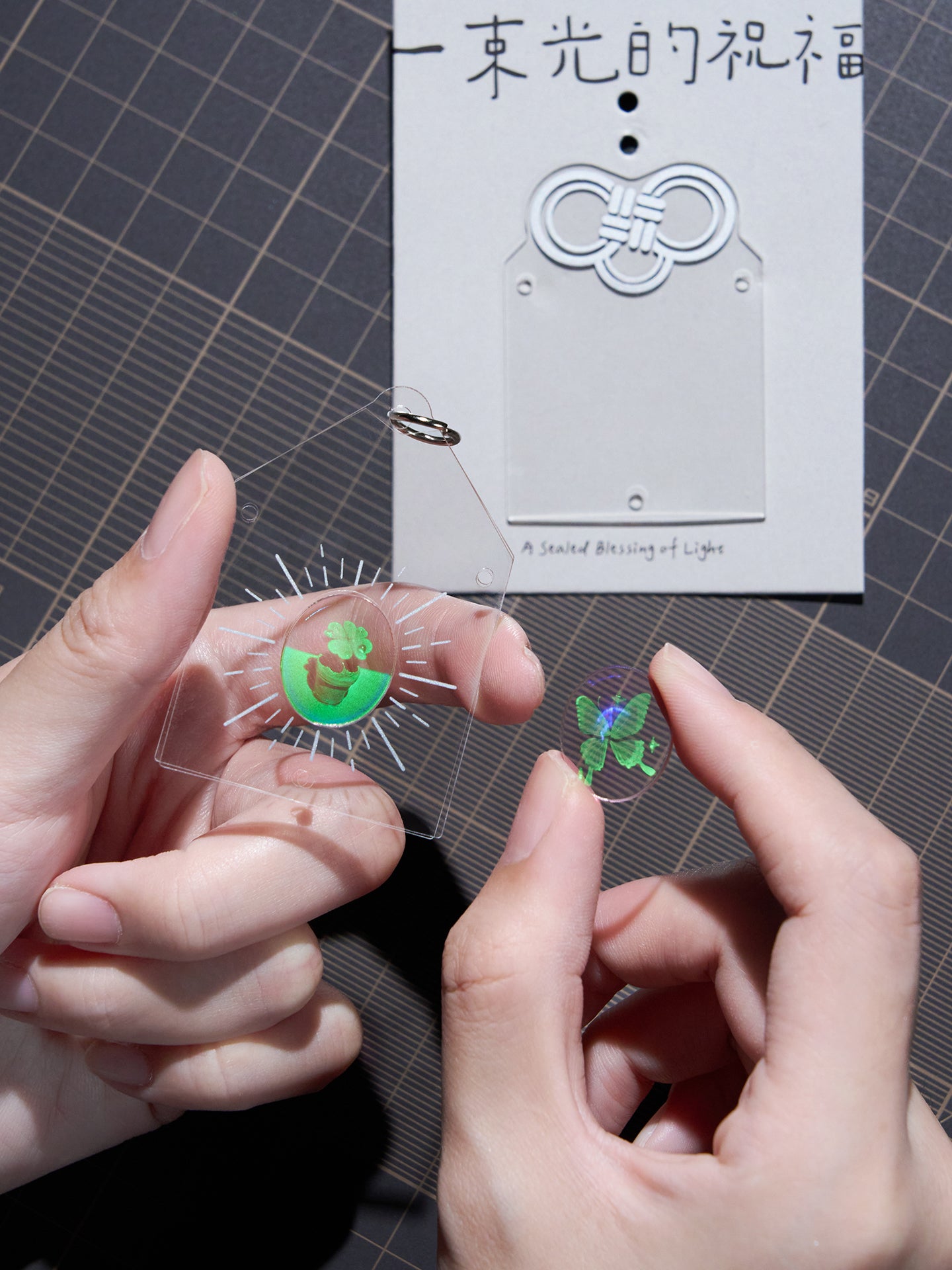 Holographic Butterfly Omamori | Handmade Dream Amulet