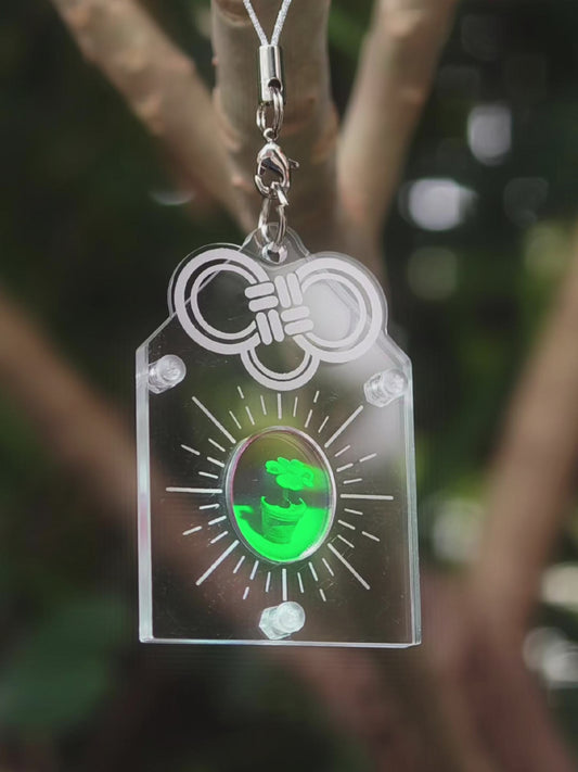 Holographic Four-Leaf Clover Omamori | Handmade Lucky Charm