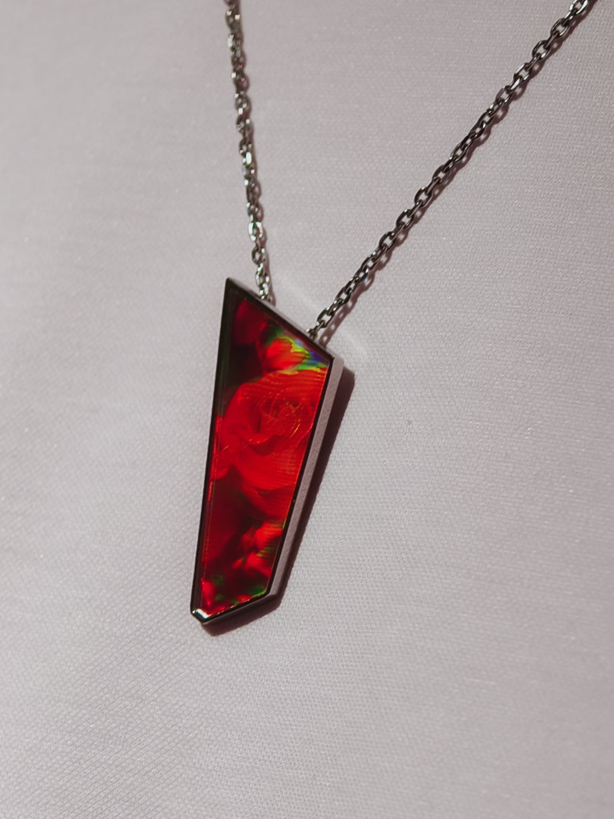 Fragments of a Hologram Rose Necklace (paired)